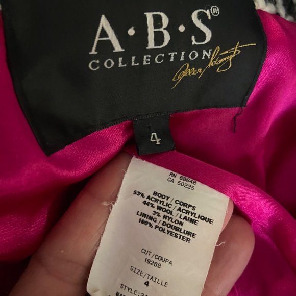 A•B•S Allen Schwartz houndstooth wool coat - Picture 8 of 8